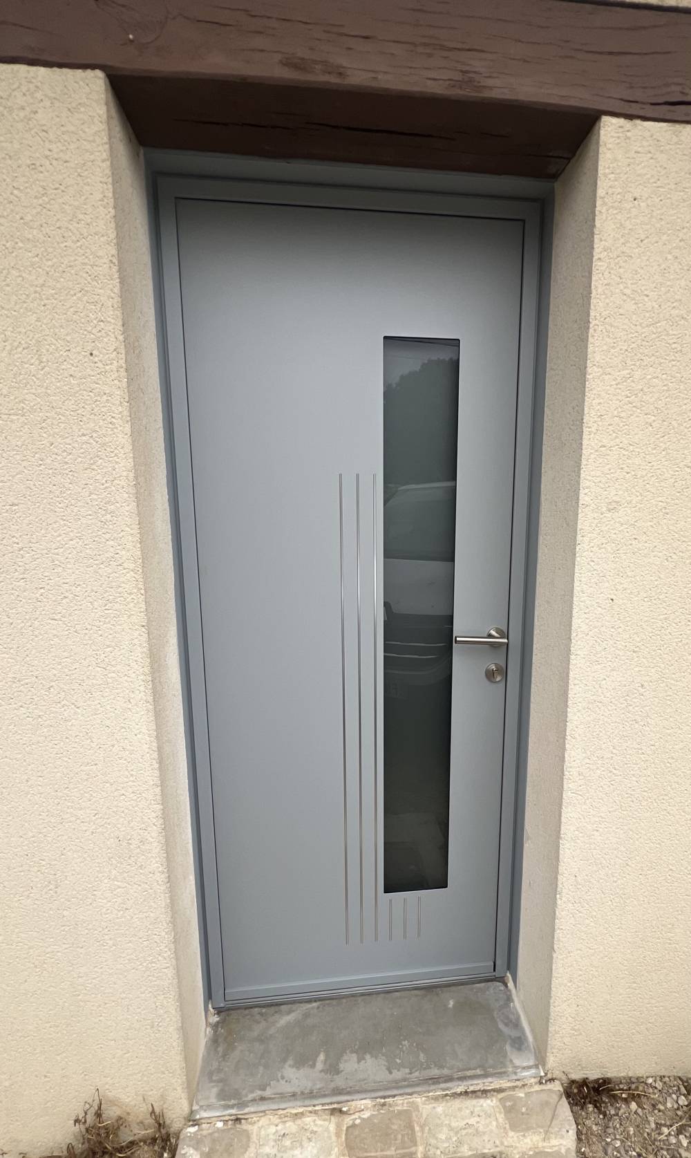 porte d'entrée aluminum 7035